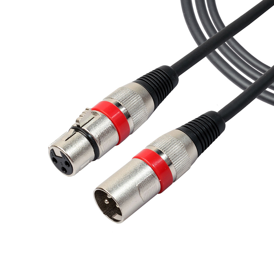 1m Short XLR (3-Pin) Male to Female Microphone Audio Cable